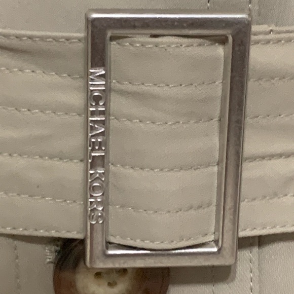 Michael Kors Khaki Belted Trench Rain Coat Size M - Picture 5 of 13